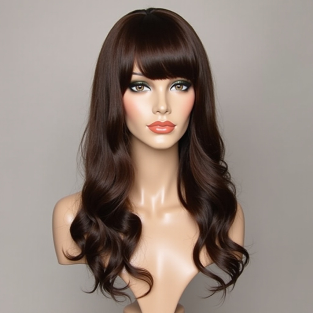 rambut manusia palsu terbaik dengan poni