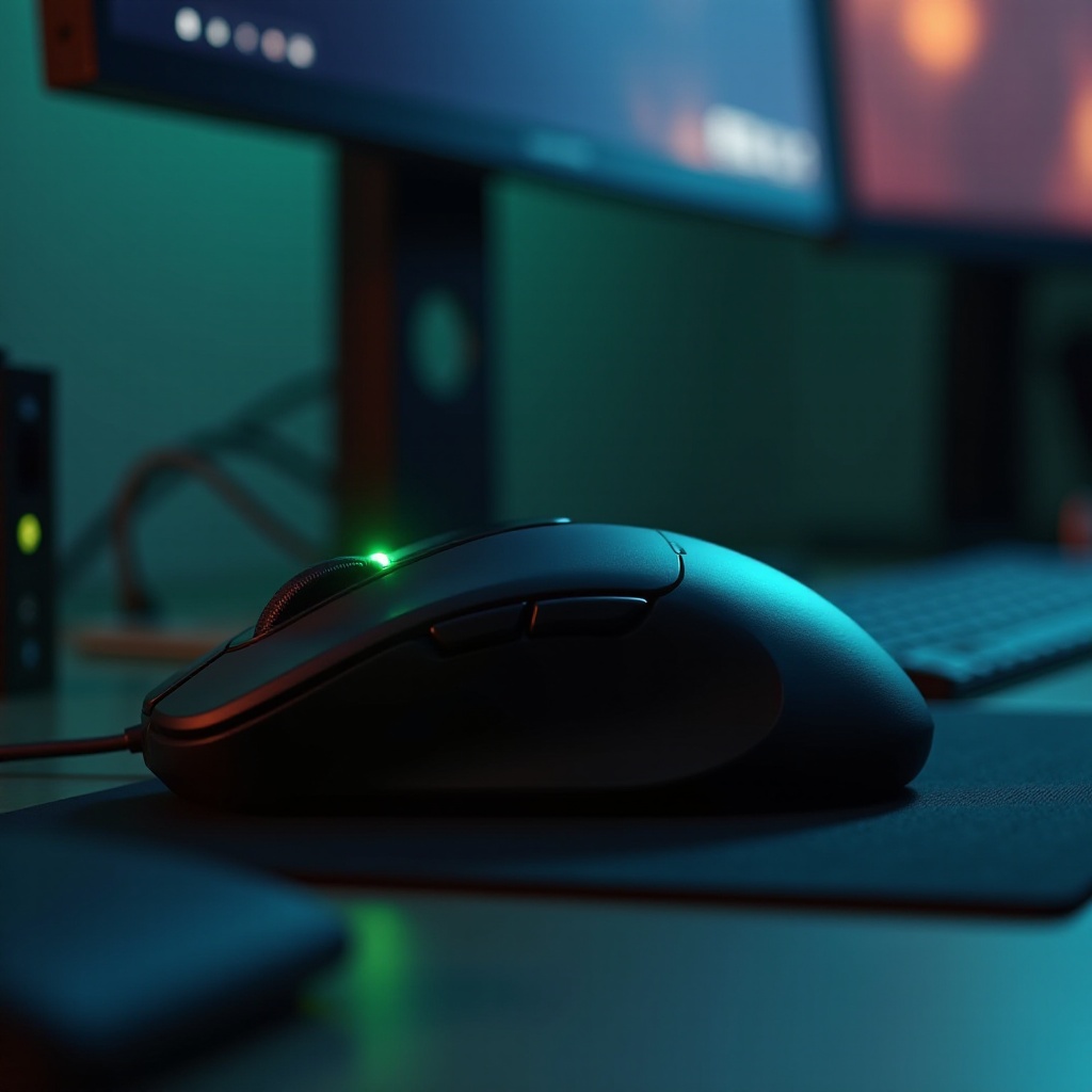 mouse logitech hijau berkedip