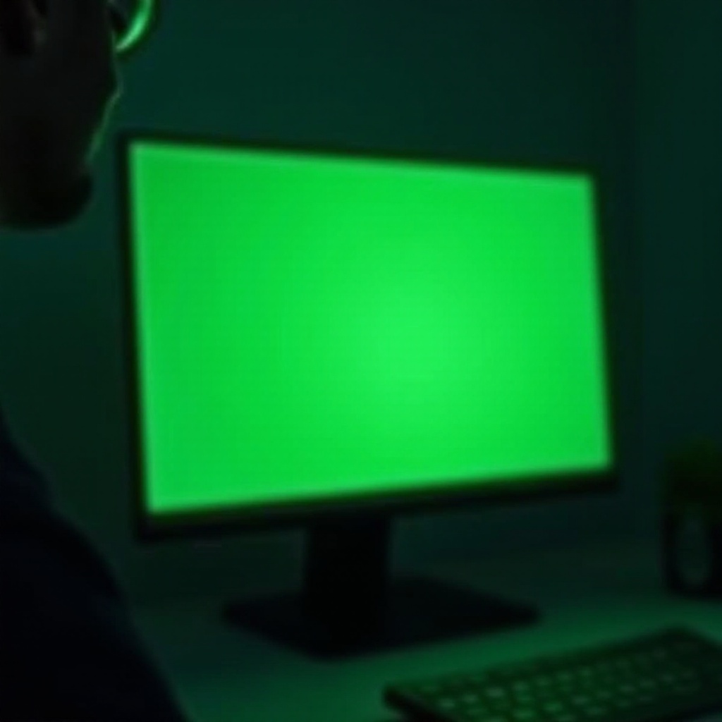 PC가 녹색 화면이 된다는 것은 무슨 의미입니까?