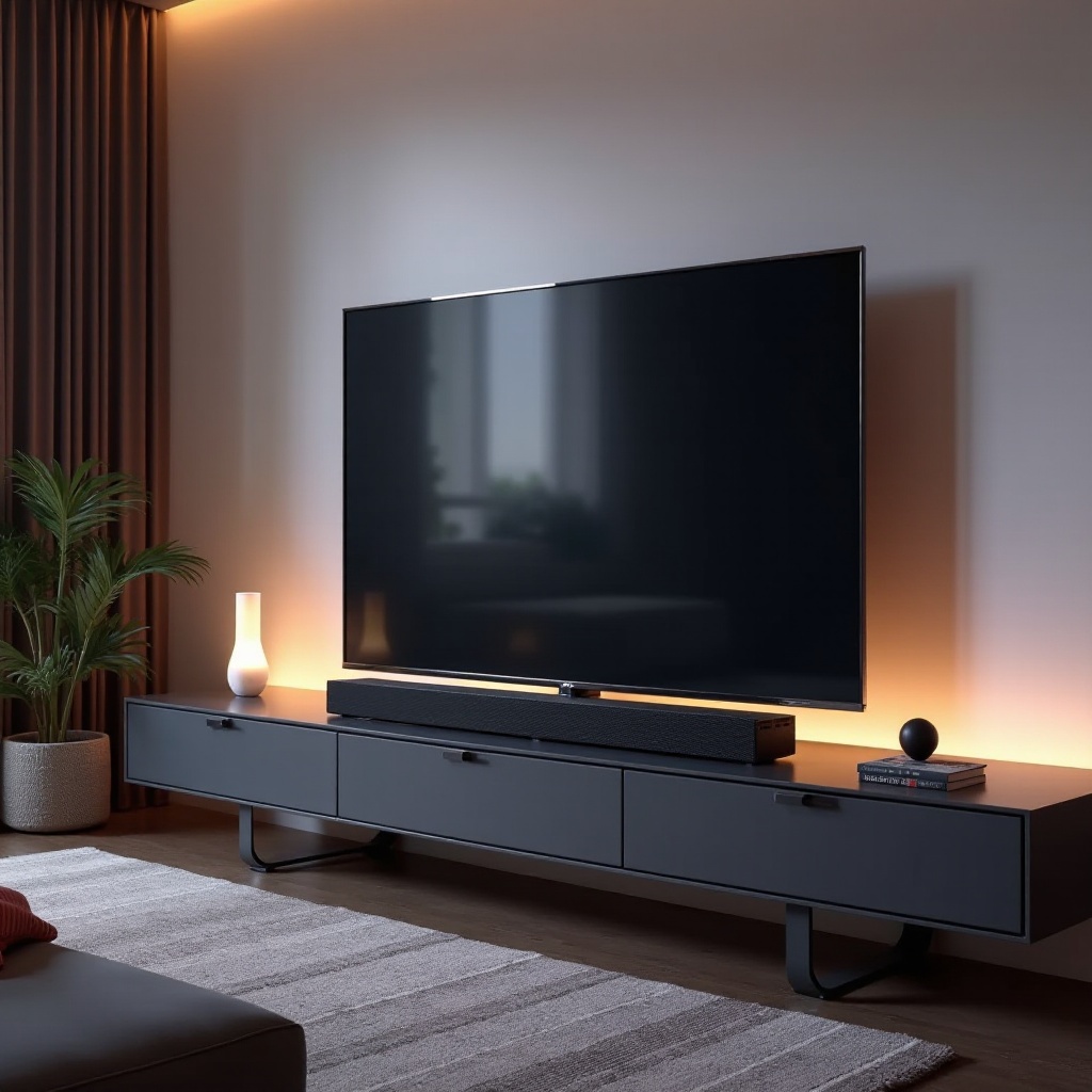 サウンドバー内蔵のテレビ