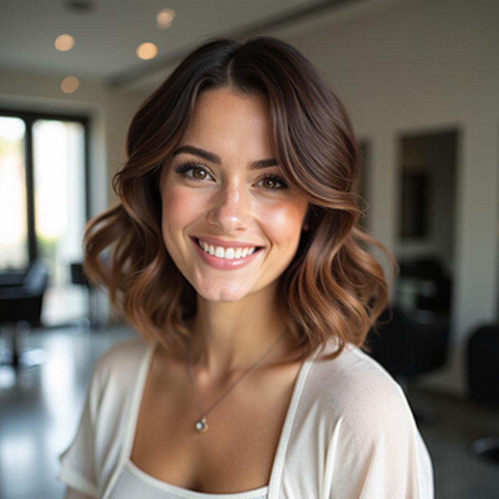 細い髪のためのかわいいミディアムヘアカット